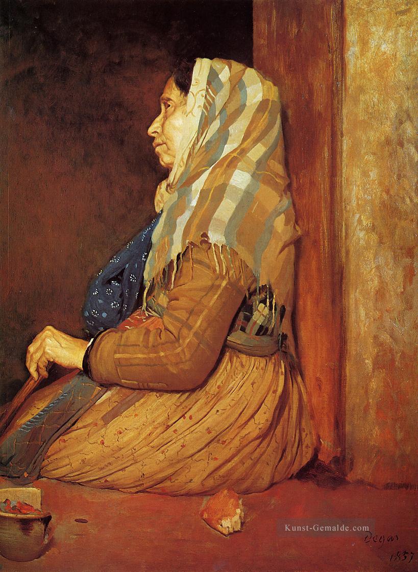 Ein Roman Beggar Frau Edgar Degas Ölgemälde